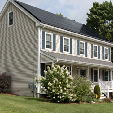 13.3 kW residential solar panels on the roof of a home